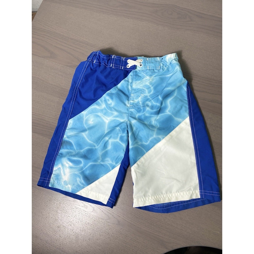 OP Ocean Pacific Boys Board Shorts Swim Trunks Ocean Blue Size S/CH (6-7)